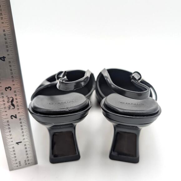 $350 Vince Bianca Slingback Block Heel Pumps Women's Black Size US9.5M EU40.5 - Picture 7 of 12